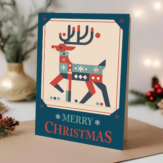 Carte de Noël avec conception d'illustration de re