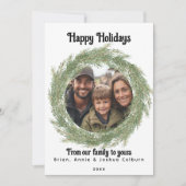 Carte de Noël avec couronne de fête (Devant)