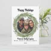 Carte de Noël avec couronne de fête (Debout devant)