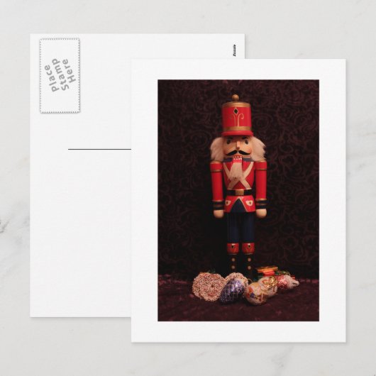 Carte de Noël avec craqueur de noix (Devant / Derrière)