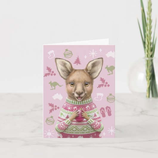 Carte de Noël avec des Animaux Australiens Mignons (Devant)