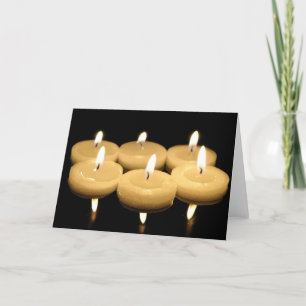 Carte de Noël avec des bougies de thé