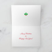 Carte de Noël avec des lutins mignons (Intérieur)