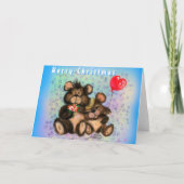 Carte de Noël avec des ours mignons (Devant)