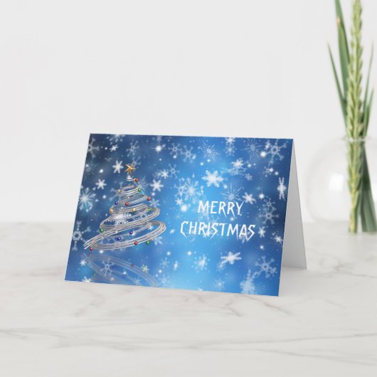 Carte de Noël avec design argenté (Devant)