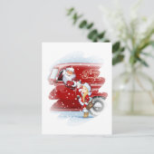 Carte de Noël avec dessin animé Snow Maiden - Post (Debout devant)