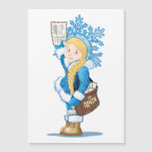 Carte de Noël avec dessin animé Snow Maiden - Post (Devant)