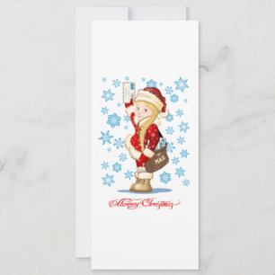 Carte de Noël avec dessin animé Snow Maiden - Post
