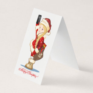 Carte de Noël avec dessin animé Snow Maiden - Post