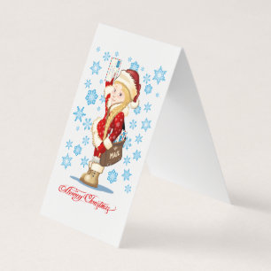 Carte de Noël avec dessin animé Snow Maiden - Post