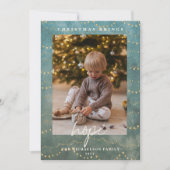 Carte de Noël avec éclairage doré et flou (Devant)