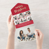 Carte de Noël avec écriture dorée pour photo de fê (Déchirure)