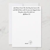 Carte de Noël avec étoile (Dos)