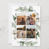 Carte de Noël avec feuillage de Noël de ferme (Devant)