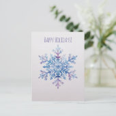 Carte de Noël avec flocon de neige à l'aquarelle (Debout devant)