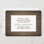 Carte de Noël avec fond en bois (Dos)