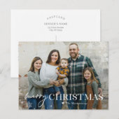 Carte de Noël avec gelée blanche Photo adorable (Devant / Derrière)