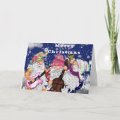 Carte de Noël avec Gnomes Band Happy Song (Devant)