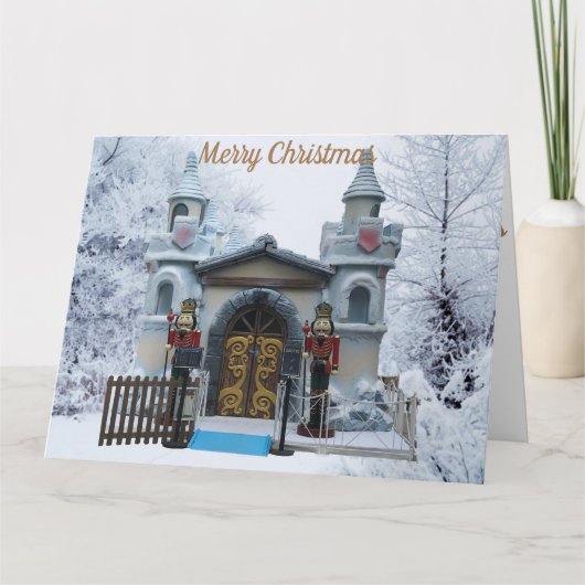 Carte de Noël avec Grotto et Nutcrackers (Devant)