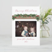 Carte de Noël avec guirlande de canneberges (Debout devant)