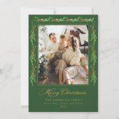 Carte de Noël avec guirlande de houx (Devant)