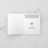 Carte de Noël avec icône de police dorée (Intérieur)