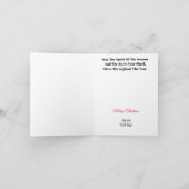 Carte de Noël avec icône dorée d'opérateur radio a (Intérieur)