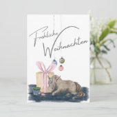 Carte de Noël avec image de cheval, cadeau de chev (Debout devant)