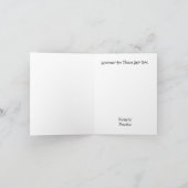 Carte de Noël avec le contour doré du dos du Père  (Intérieur)