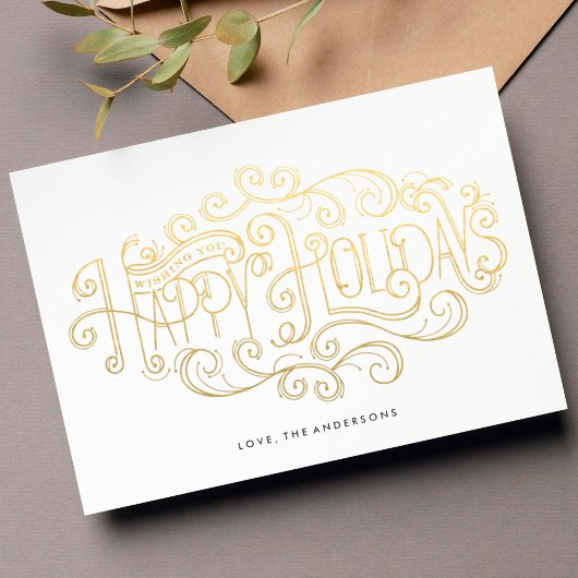 Carte de Noël avec lettrage Joyeuses Fêtes
