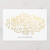 Carte de Noël avec lettrage Joyeuses Fêtes (Devant)