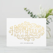 Carte de Noël avec lettrage Joyeuses Fêtes (Debout devant)