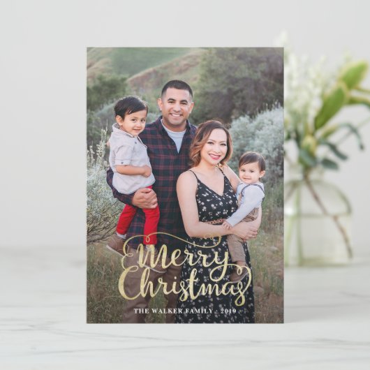 Carte de Noël avec lettrage manuel (Debout devant)