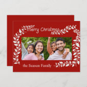 Carte de Noël avec lettrage manuel (Devant / Derrière)