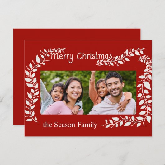 Carte de Noël avec lettrage manuel (Devant / Derrière)