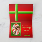 Carte de Noël avec l'insertion de photo de famille (Intérieur)