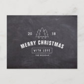 Carte de Noël avec logo sur tableau noir Joyeux No (Devant)