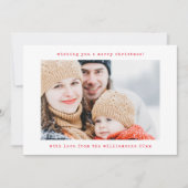 Carte de Noël avec machine à écrire rétro minimali (Devant)