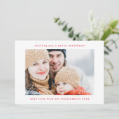 Carte de Noël avec machine à écrire rétro minimali (Debout devant)