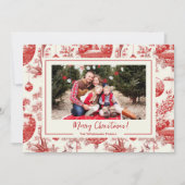 Carte de Noël avec motif toile de décoration rouge (Devant)