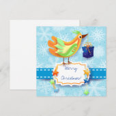 Carte de Noël avec oiseau (Devant / Derrière)