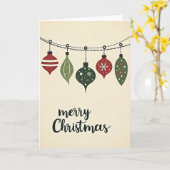 Carte de Noël avec ornement (Fleur jaune)