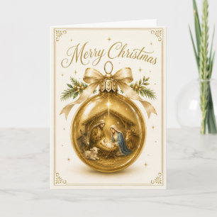 Carte de Noël avec ornement de boule de Noël repré