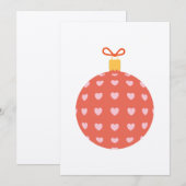 Carte de Noël avec ornement de Noël (Devant / Derrière)