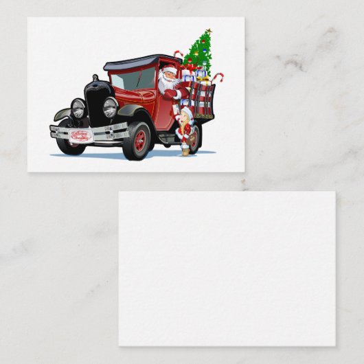 Carte de Noël avec Père Noël et Snow Maiden Postma (Devant / Derrière)