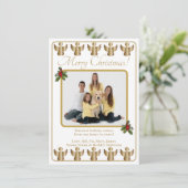 Carte de Noël avec photo d'Anges d'Or (Debout devant)