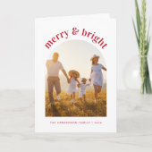 Carte de Noël avec photo d'arch Merry Bright (Devant)