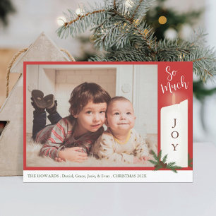 Carte de Noël avec photo de bougie