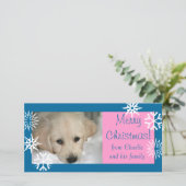 Carte de Noël avec photo de chien (Debout devant)