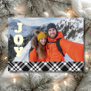 Carte de Noël avec photo de couple en feuille d'or
